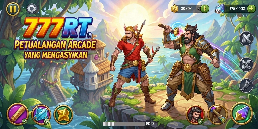 Screenshot menunjukkan aksi seru saat bermain 777RT di Arcade.