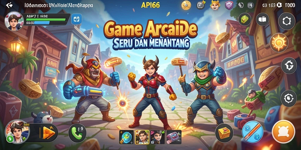 Tangkapan layar menunjukkan aksi penuh adrenalin dalam gameplay API66.