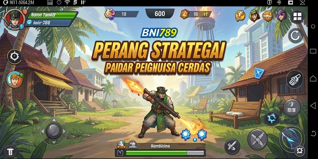 Tampilan gameplay mendebarkan dalam BNI789 yang menampilkan pertempuran strategi.