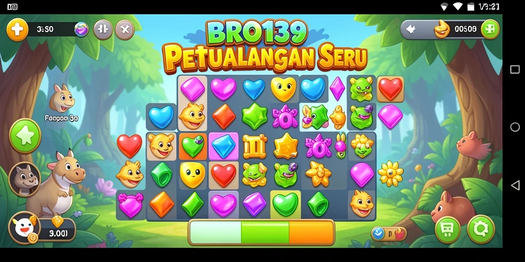 Menampilkan gameplay seru dari BRO138 dengan level dan tantangan.