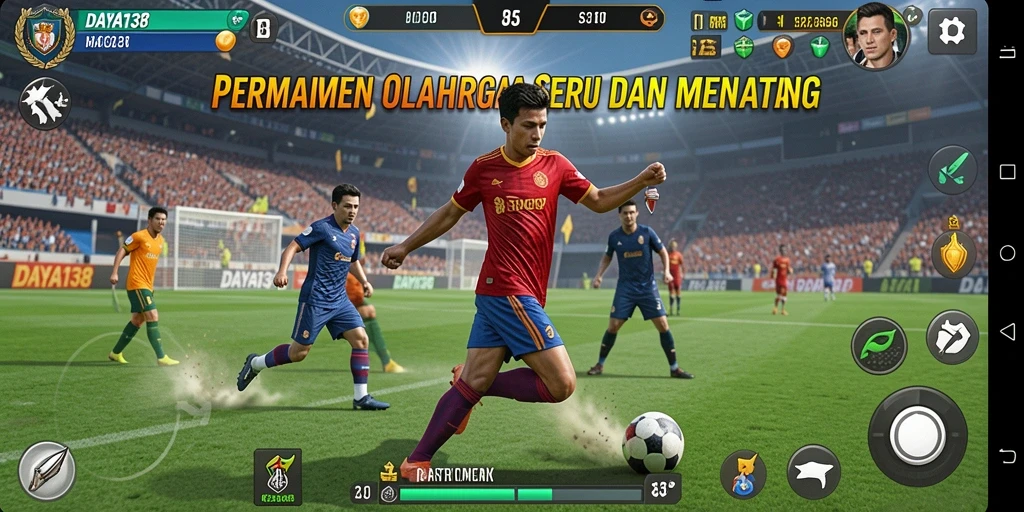Tampilan gameplay menarik dari permainan olahraga DAYA138.