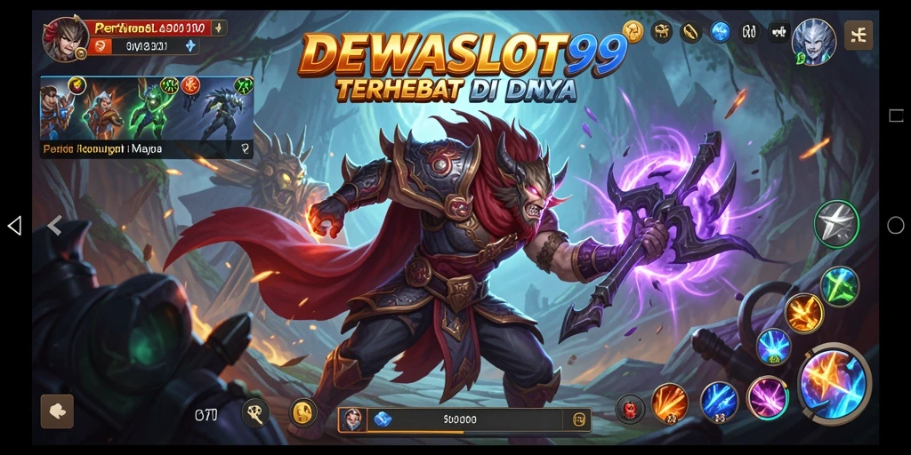 Tampilan seru dari gameplay DEWASLOT99 dalam arena pertarungan.