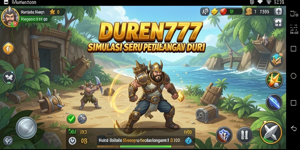 Tampilan gameplay menarik dari DUREN777 saat memanen durian.