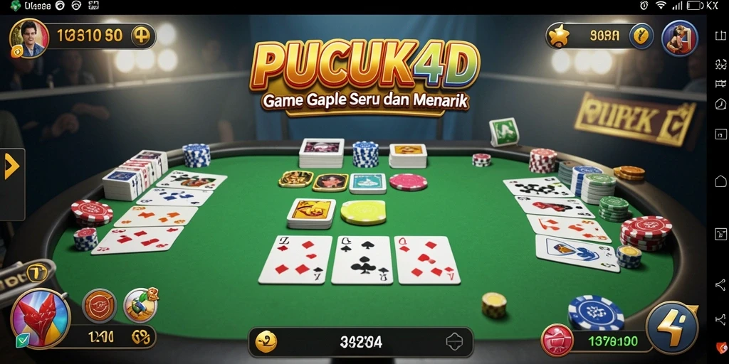 Gameplay seru PUCUK4D yang menampilkan pertandingan Gaple.