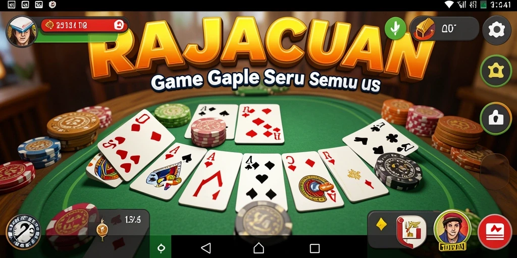 Tampilan gameplay seru dari RAJACUAN saat bermain Gaple.