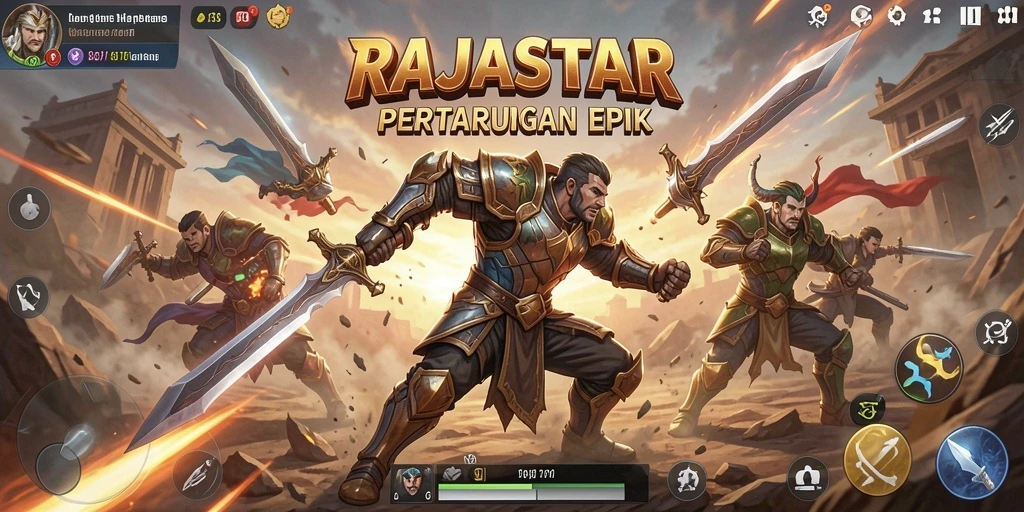 Gameplay seru dalam RAJASTAR dengan aksi mendebarkan.