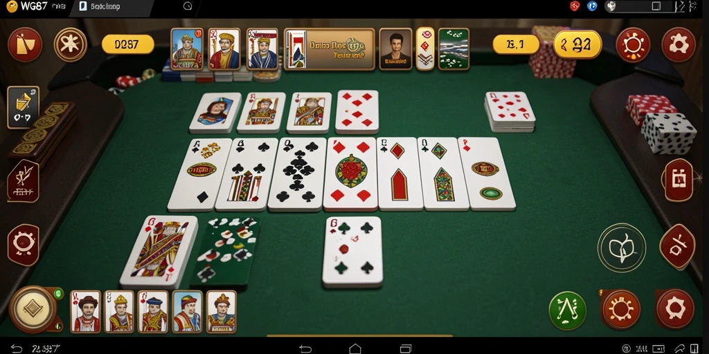 Screenshot utama WG87 menampilkan gameplay domino yang seru dan interaktif.