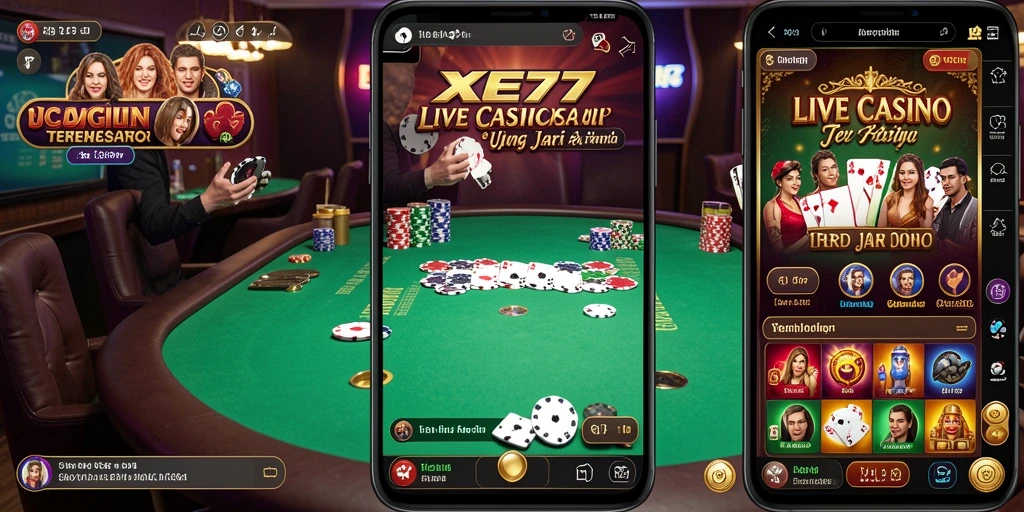 Tampilan gameplay Live Casino yang menarik dari XE77.