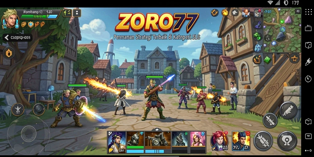 Tampilan gameplay seru dalam ZORO77 dengan strategi yang mendalam.